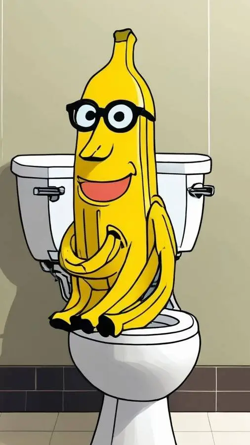 ai character: Banana background