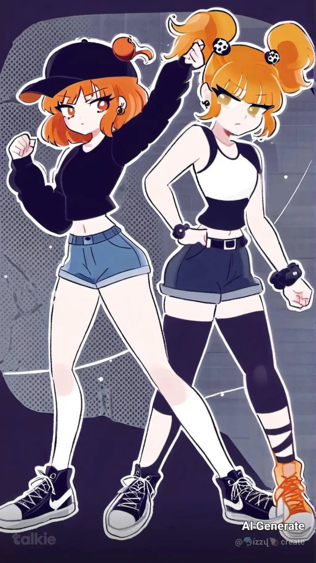 ai character: New girl VS Y/N💅🍓💅 background