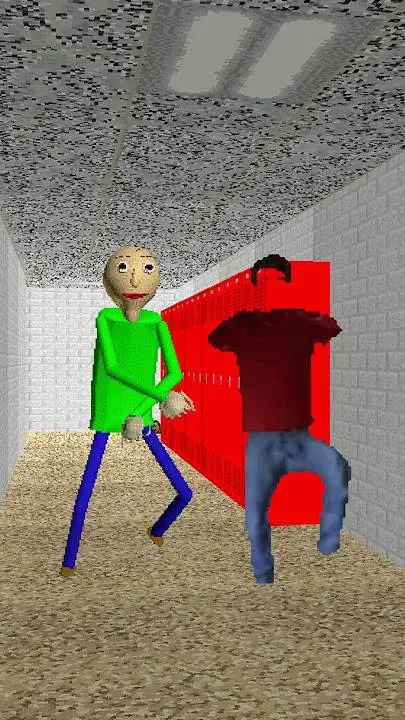 ai character: Baldi VS Null background