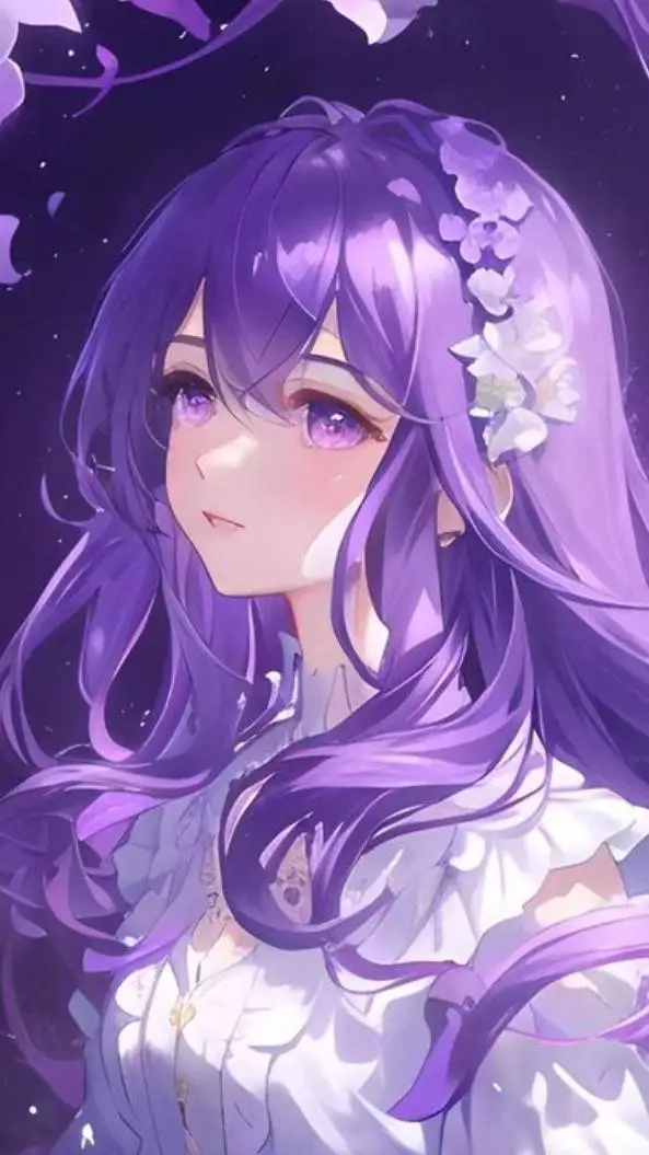 ai character: Lavender background