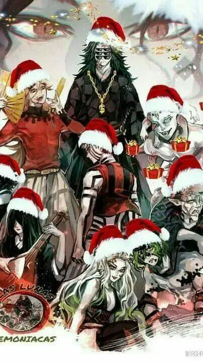 ai character: Uppermoon xmas background