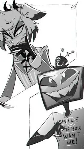 ai character: 🖤Radiostatic🖤 background