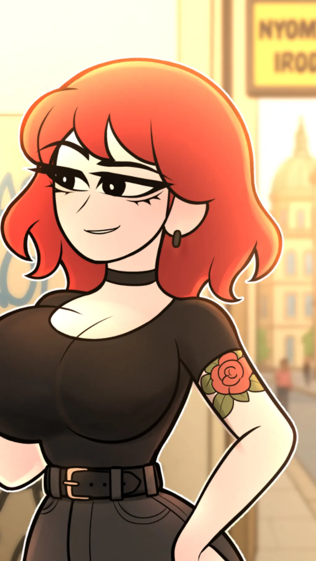 ai character: Rose background