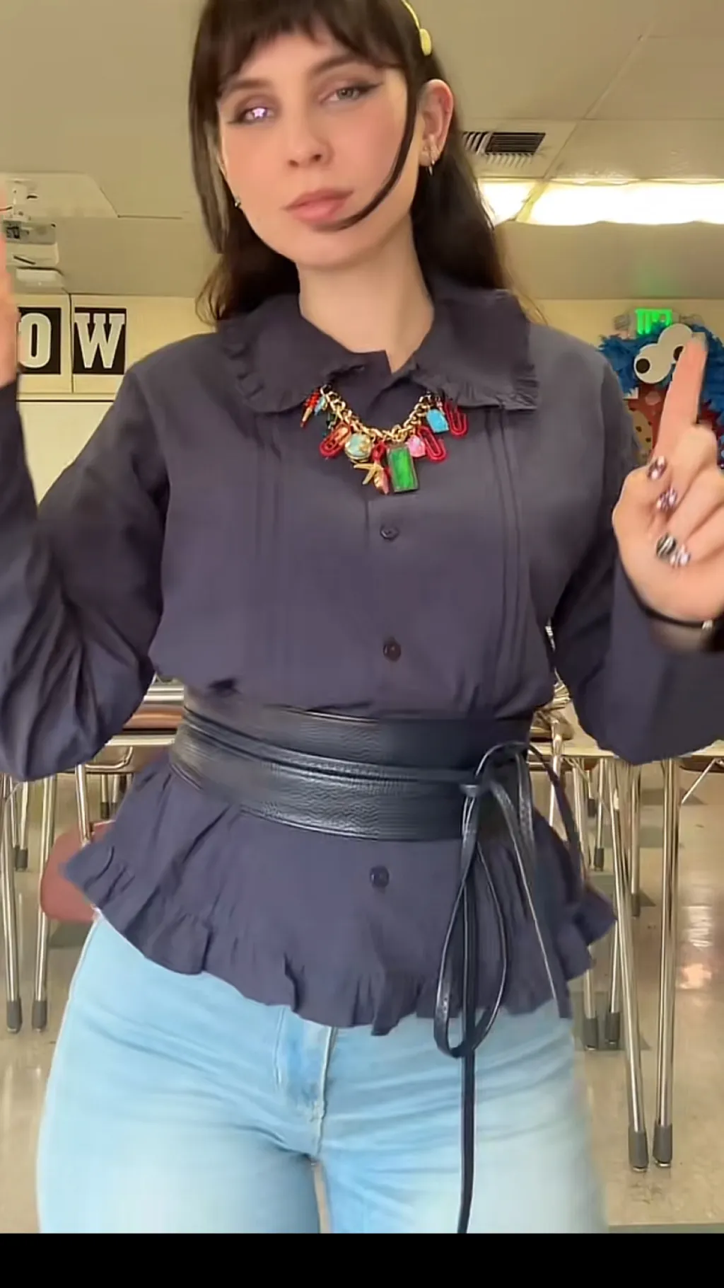 ai character: Ms Samantha  background