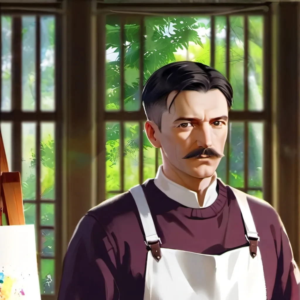 chat with ai character: hitler paint