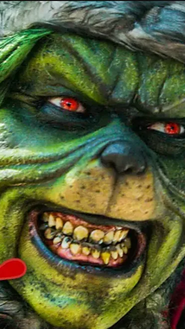 ai character: Grinch evil ￼￼ background