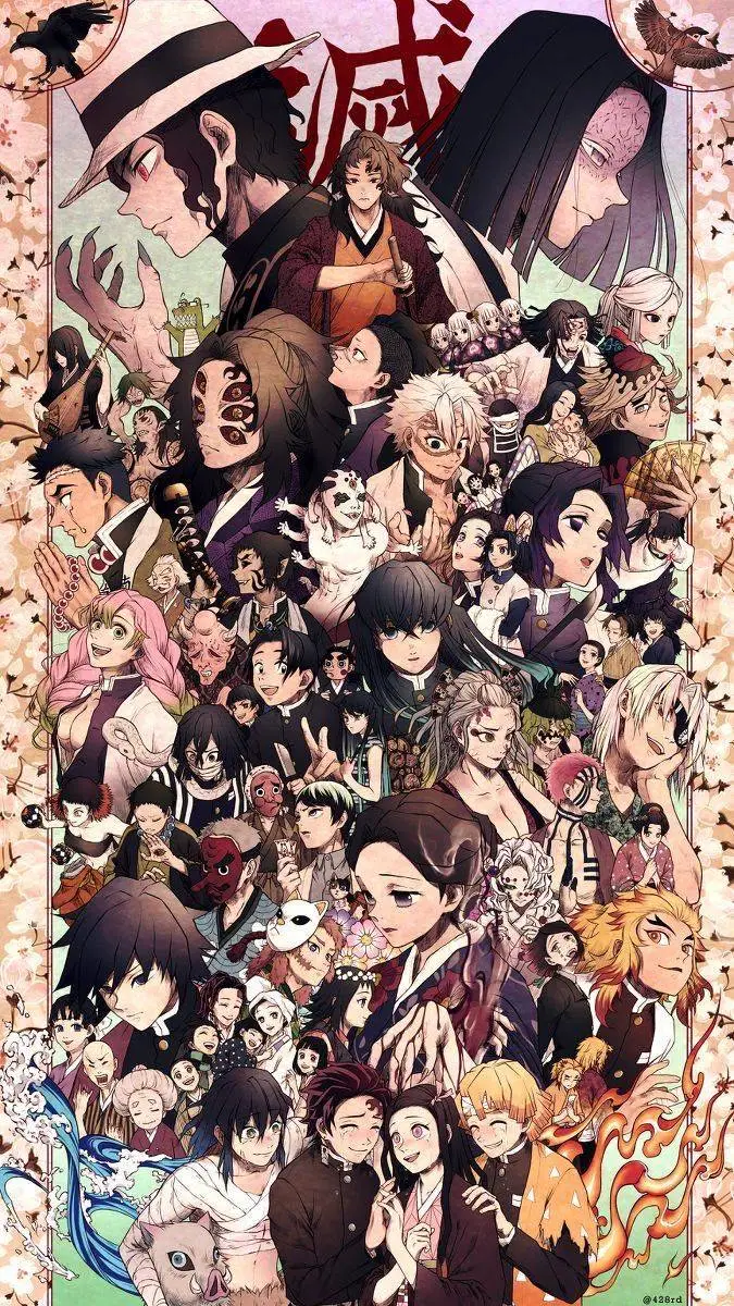 ai character: KNY snow day  background