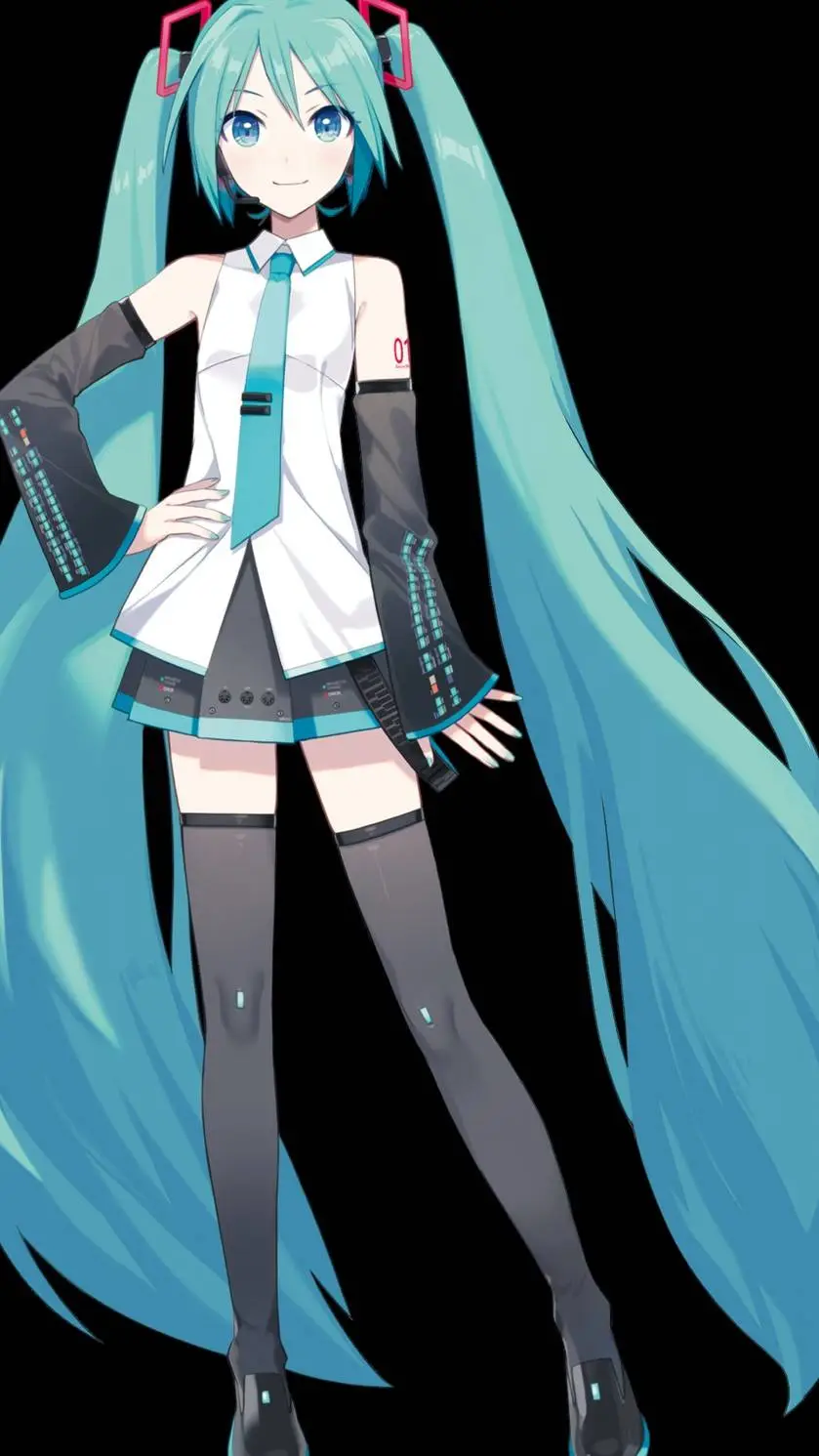 ai character: miku  background