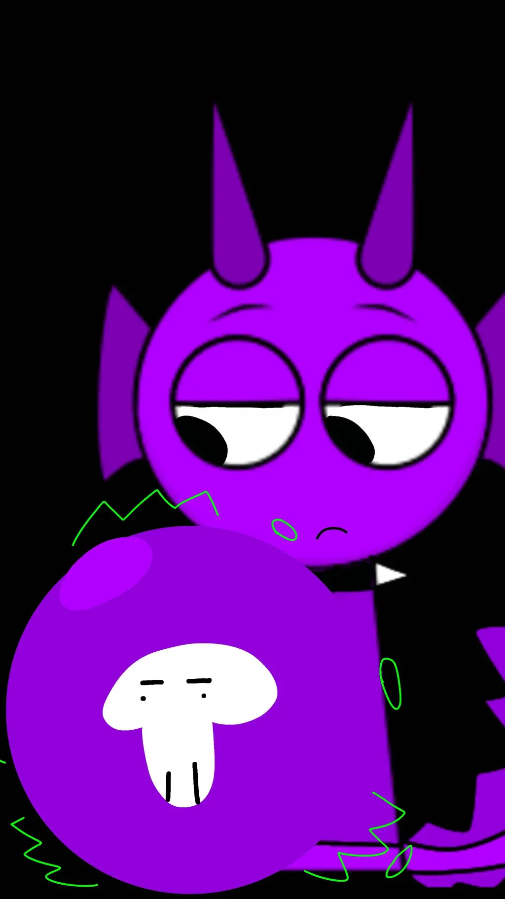 ai character: durple eats you background