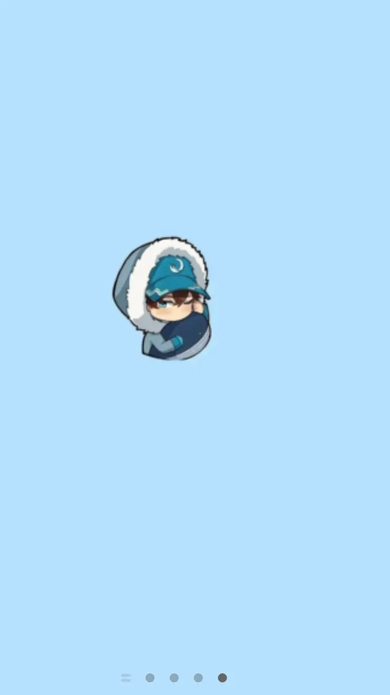ai character: boboiboy ice  background