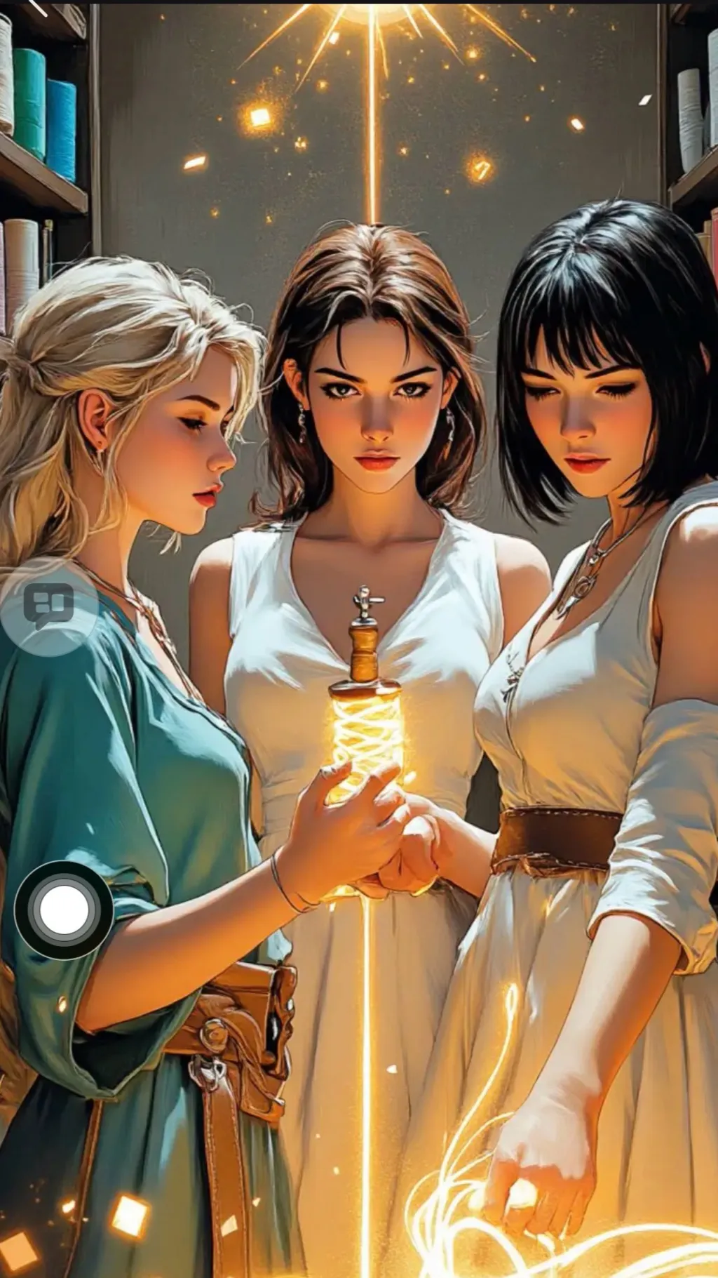 ai character: Clotho  background