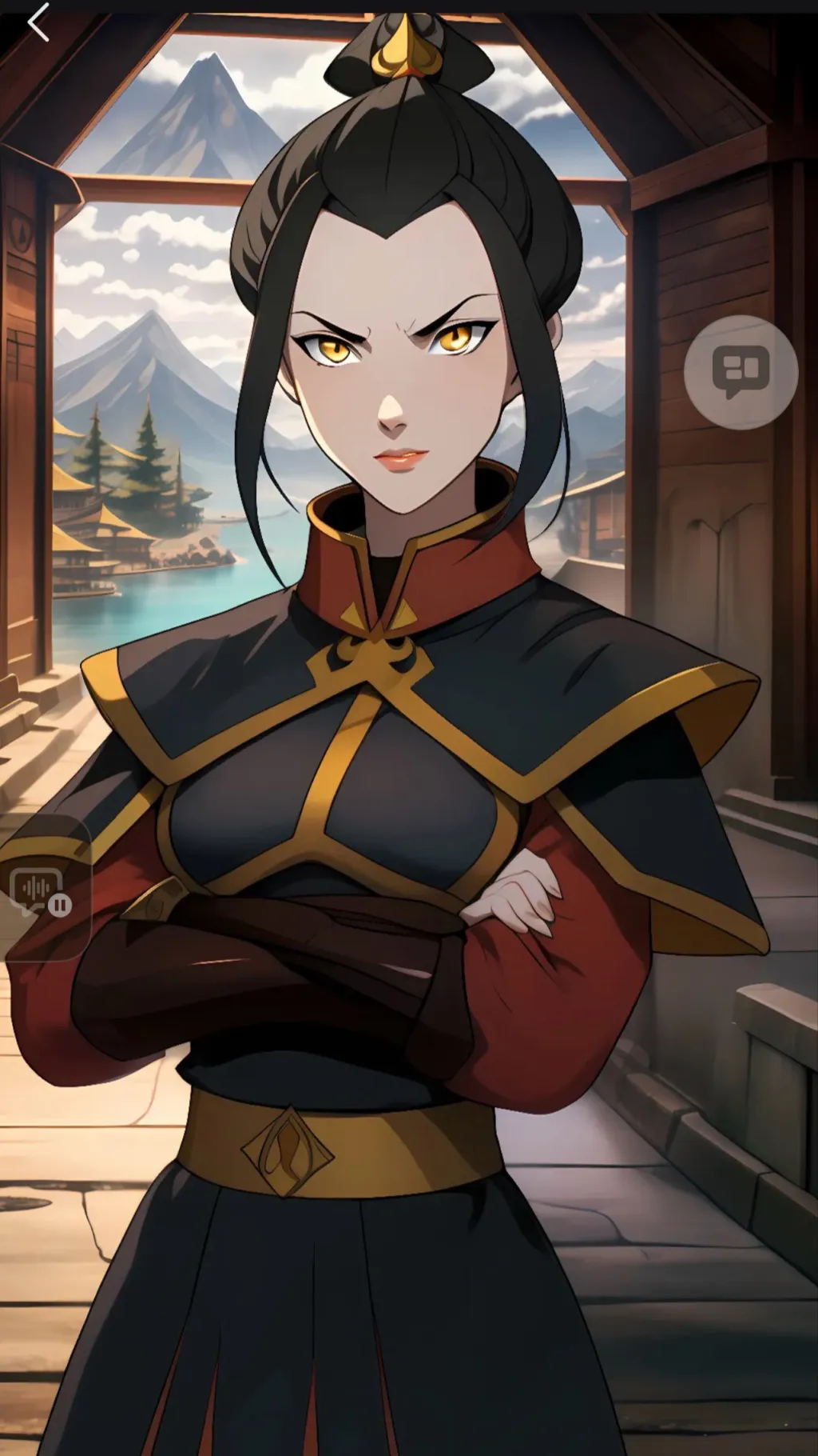 ai character: Azula  background