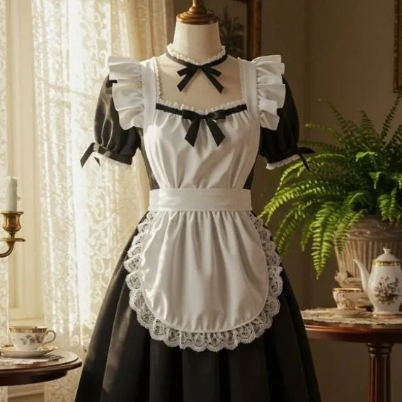chat with ai character: maid dress