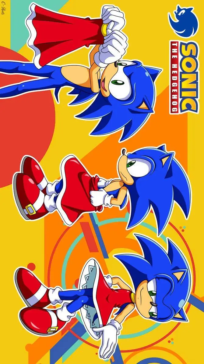 ai character: Sonic in Amy dress background