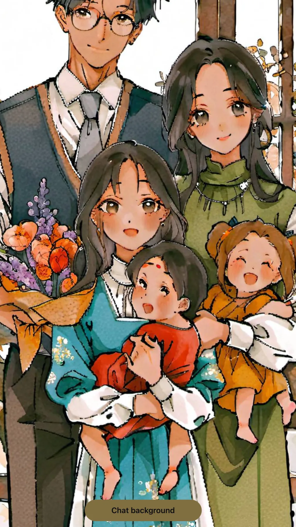 ai character: Sweet big family background
