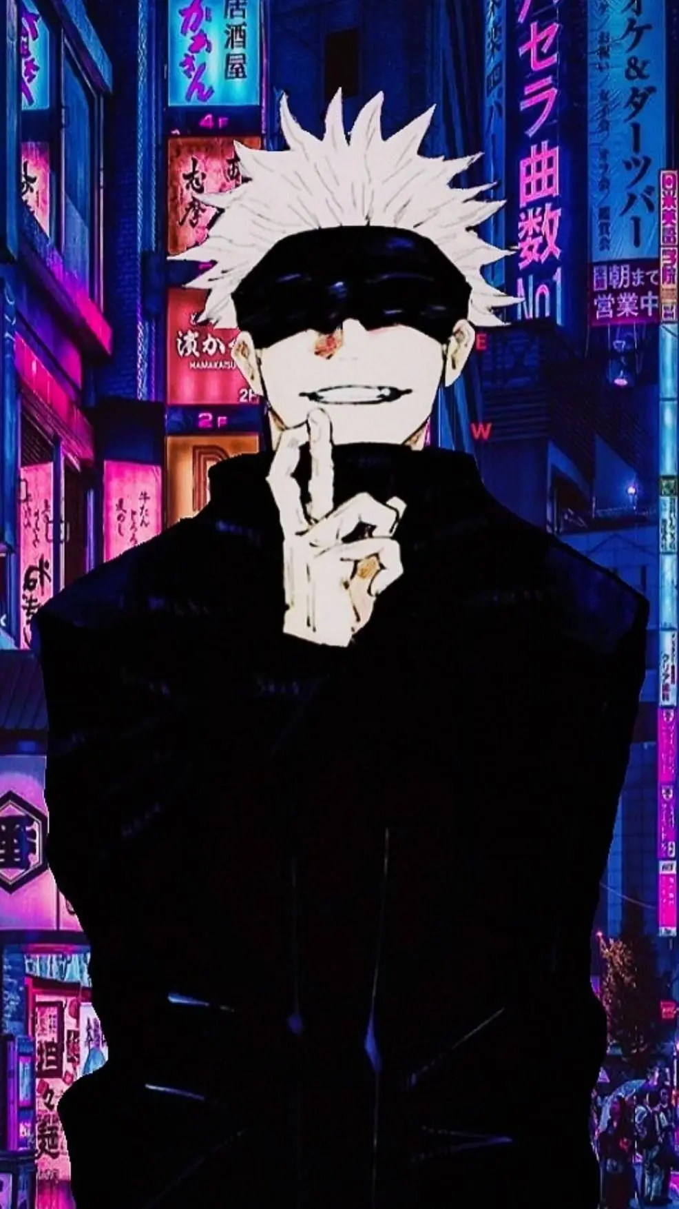 ai character: gojo Satoru background