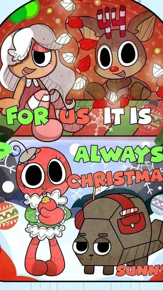 ai character: DW christmas background