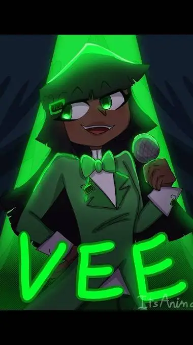 ai character: vee is a...WHAT background