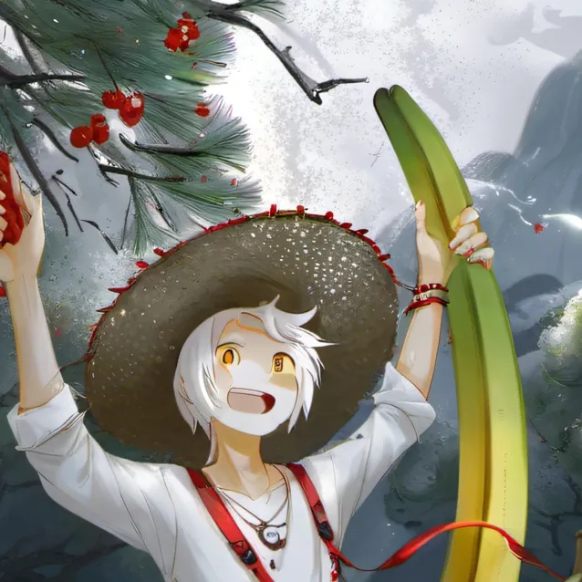 chat with ai character: banana anime boy