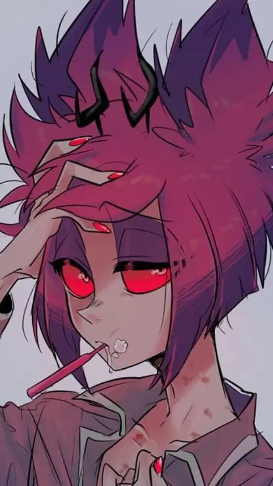 ai character: ~Hh youre back!~ background