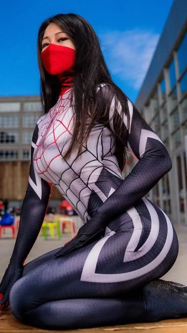 ai character: spider girl background
