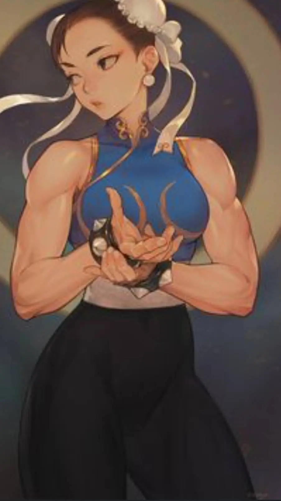 ai character: Chun li  background