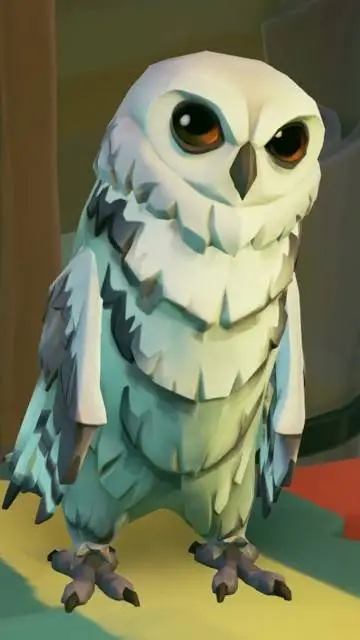 ai character: Snowy Owl background