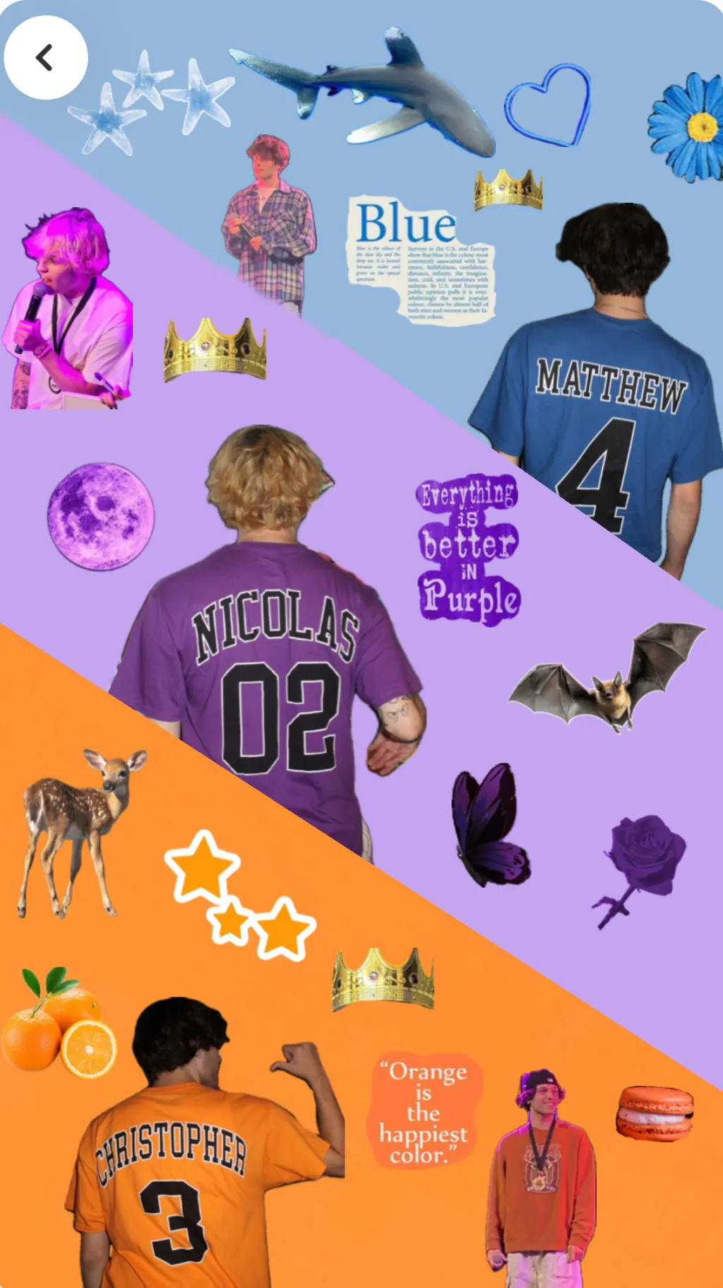 ai character: Sturniolo triplets background