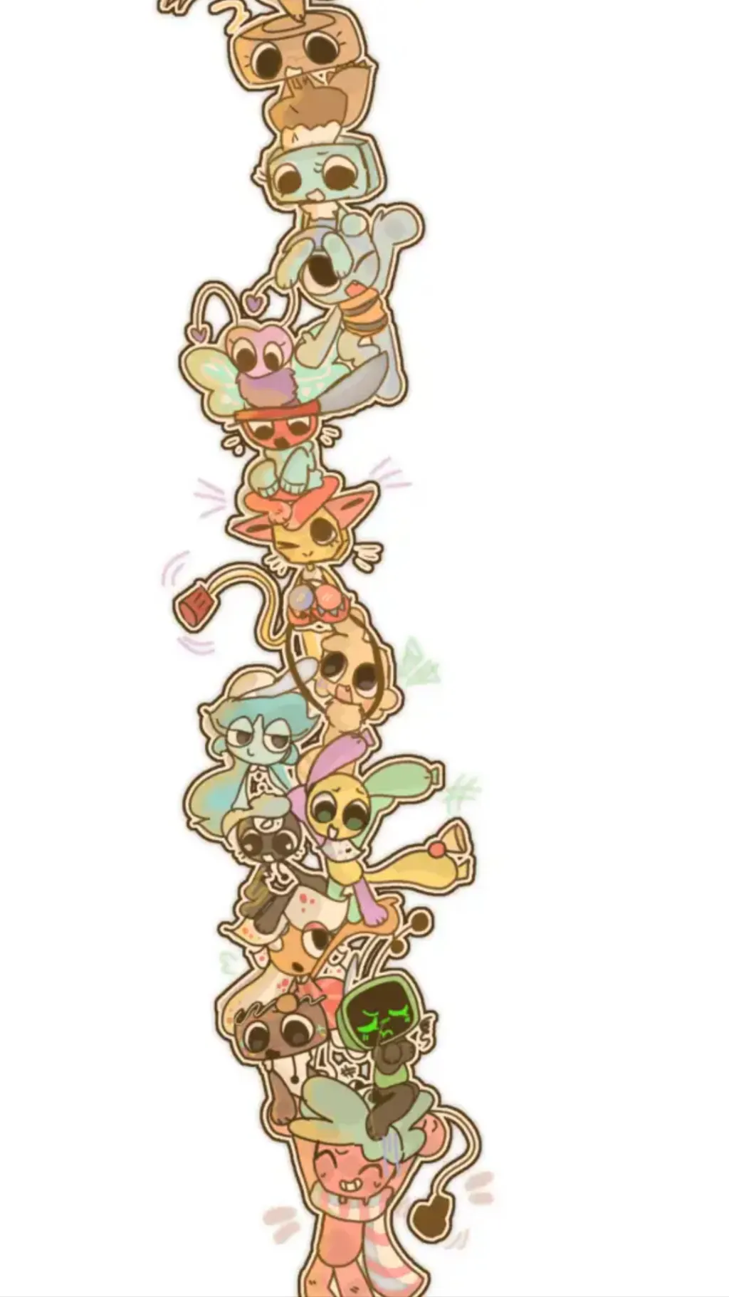 ai character: Shrimpo x dandy  background