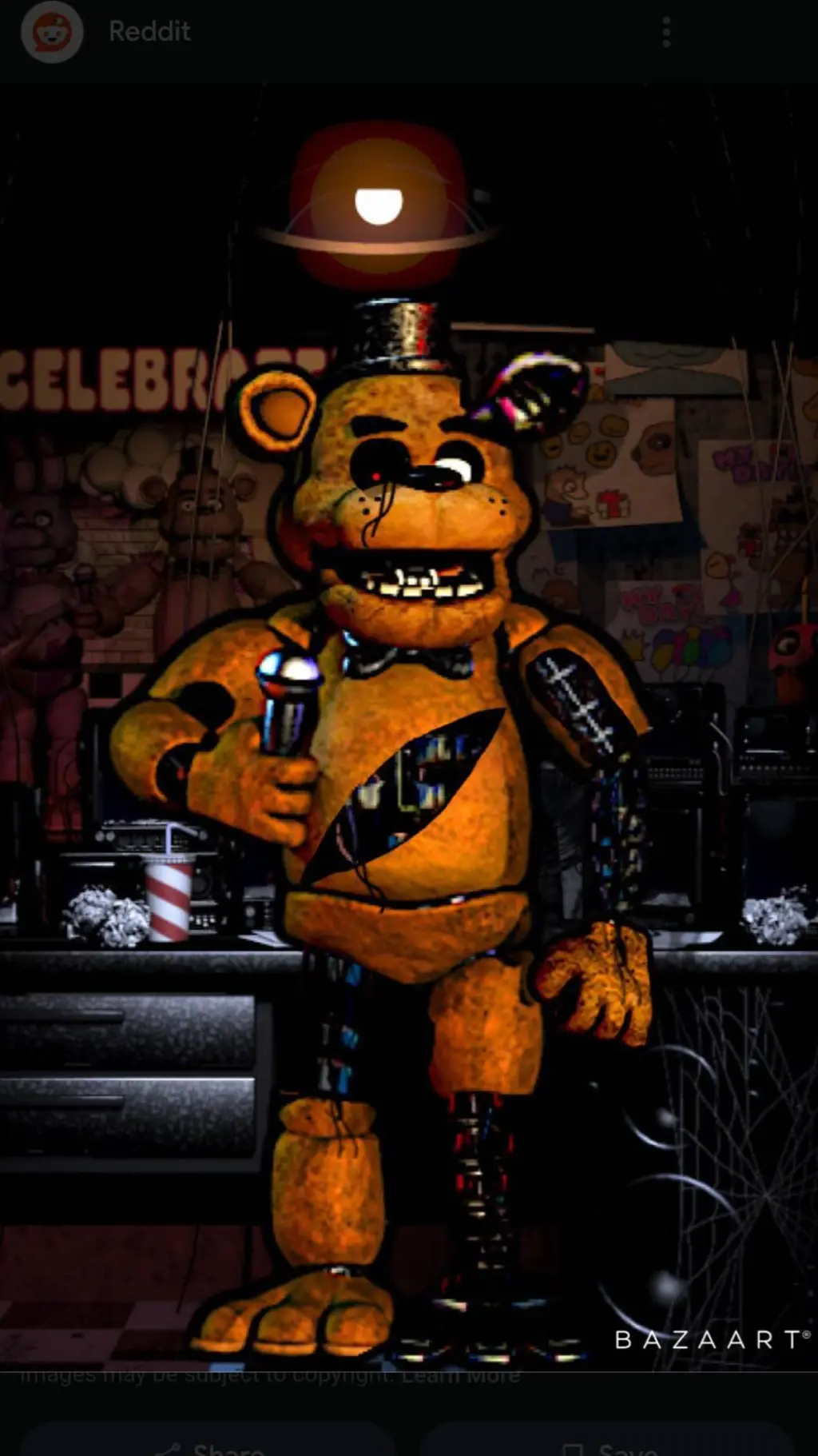 ai character: broken Freddy F background