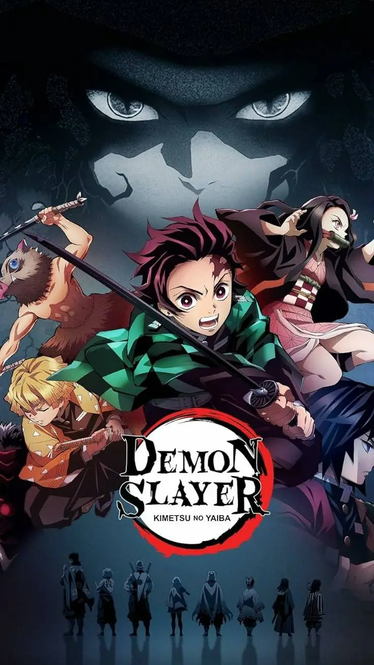 ai character: DE X Demon slayer background