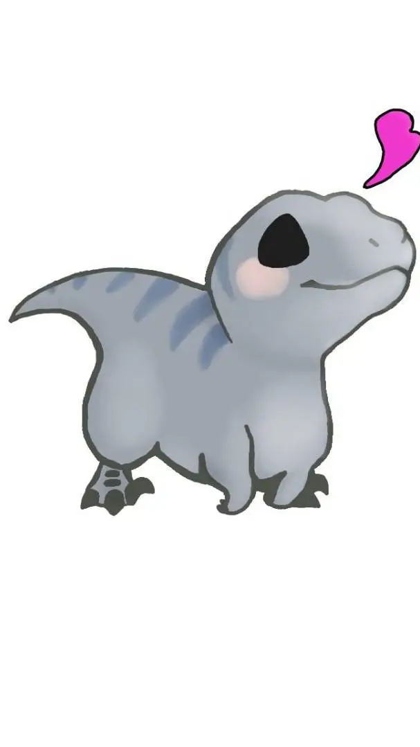 ai character: velociraptor cute background