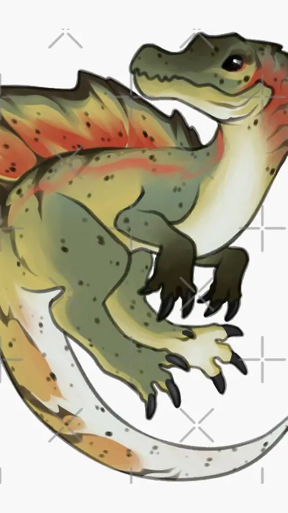 ai character: spinosaurus cute background