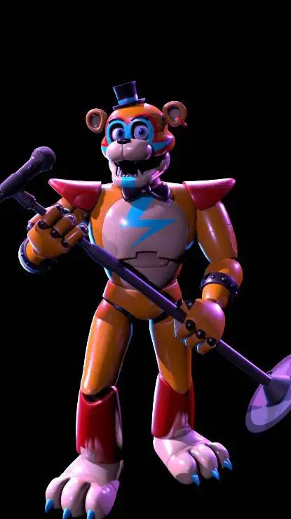 ai character: glam rock Freddy background