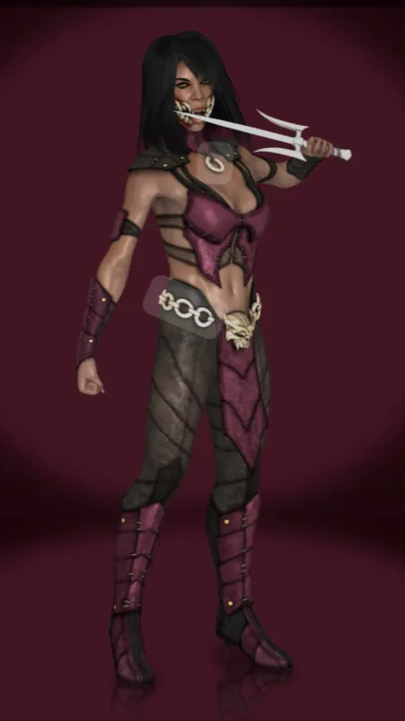 ai character: Mileena  background