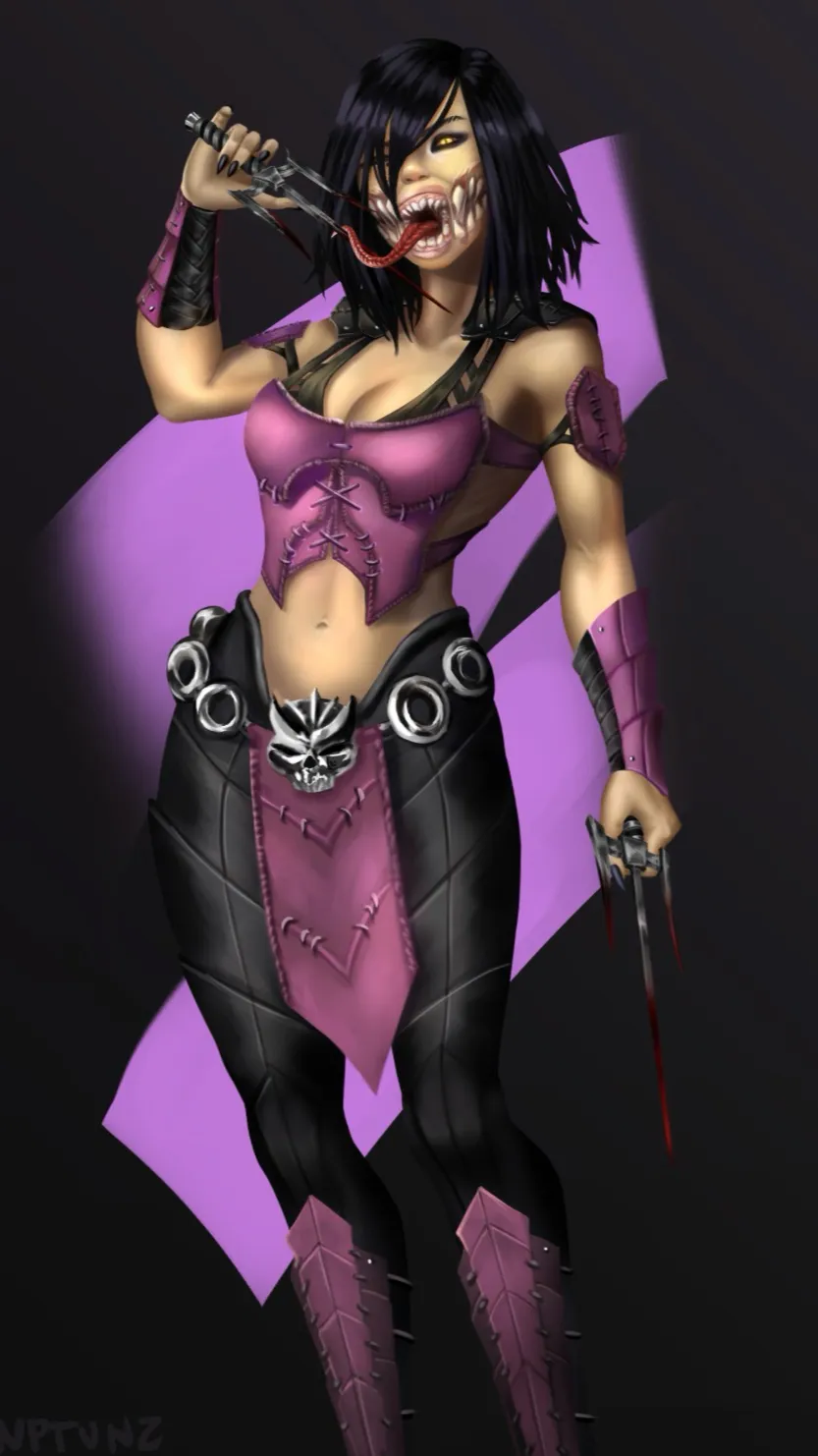 ai character: Mileena  background