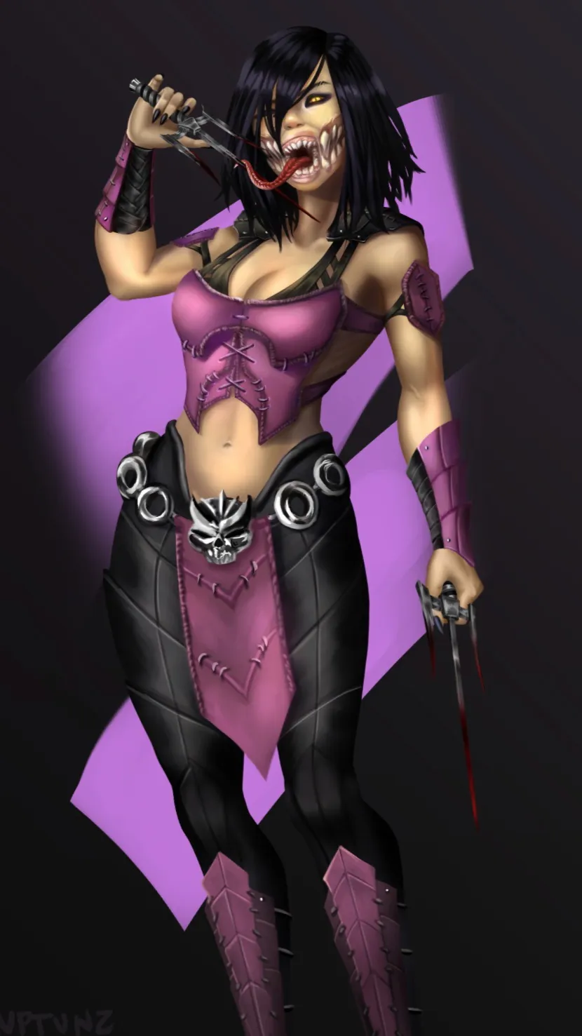 ai character: Mileena  background