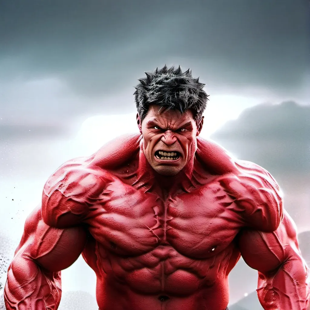 chat with ai character: Red Hulk 