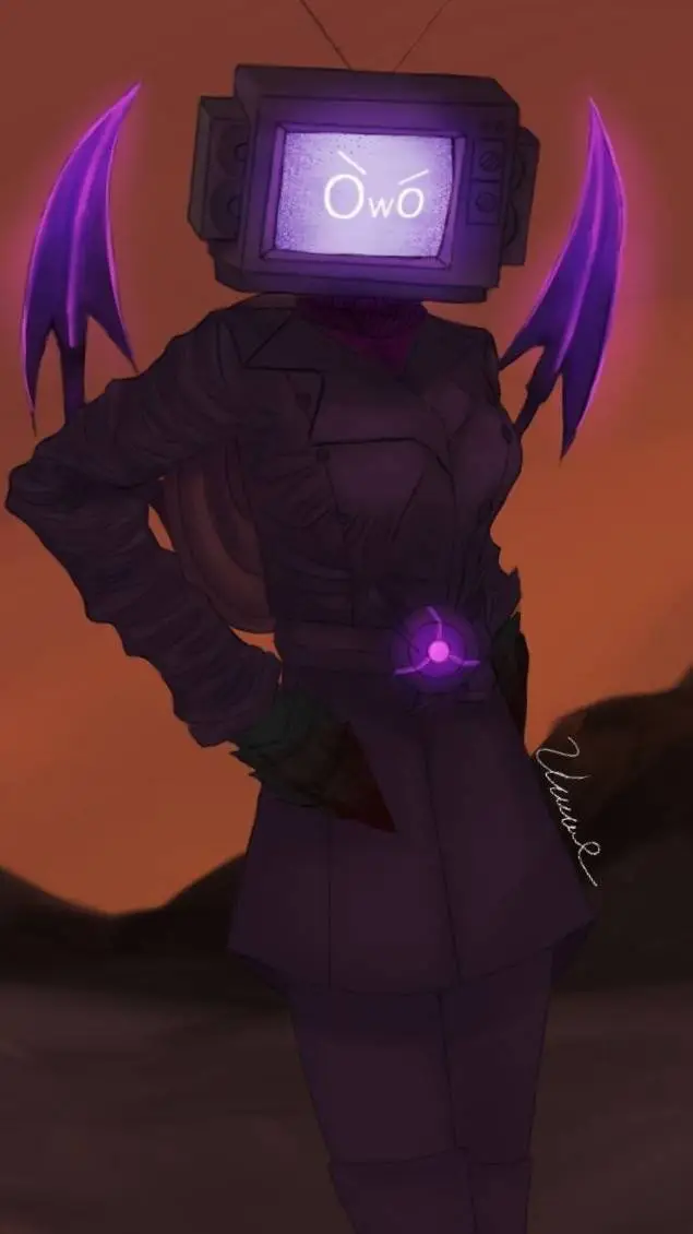 ai character: tv woman💜 background