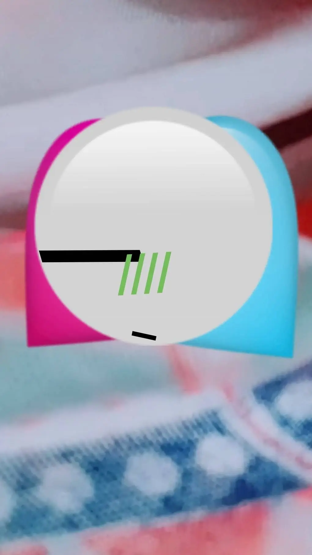 ai character: pinky blue background