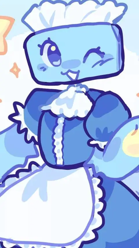 ai character: ~tisha! 🩵 background