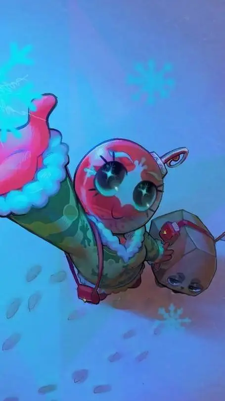 ai character: 🎁🎄bobette !!☃️❄️ background