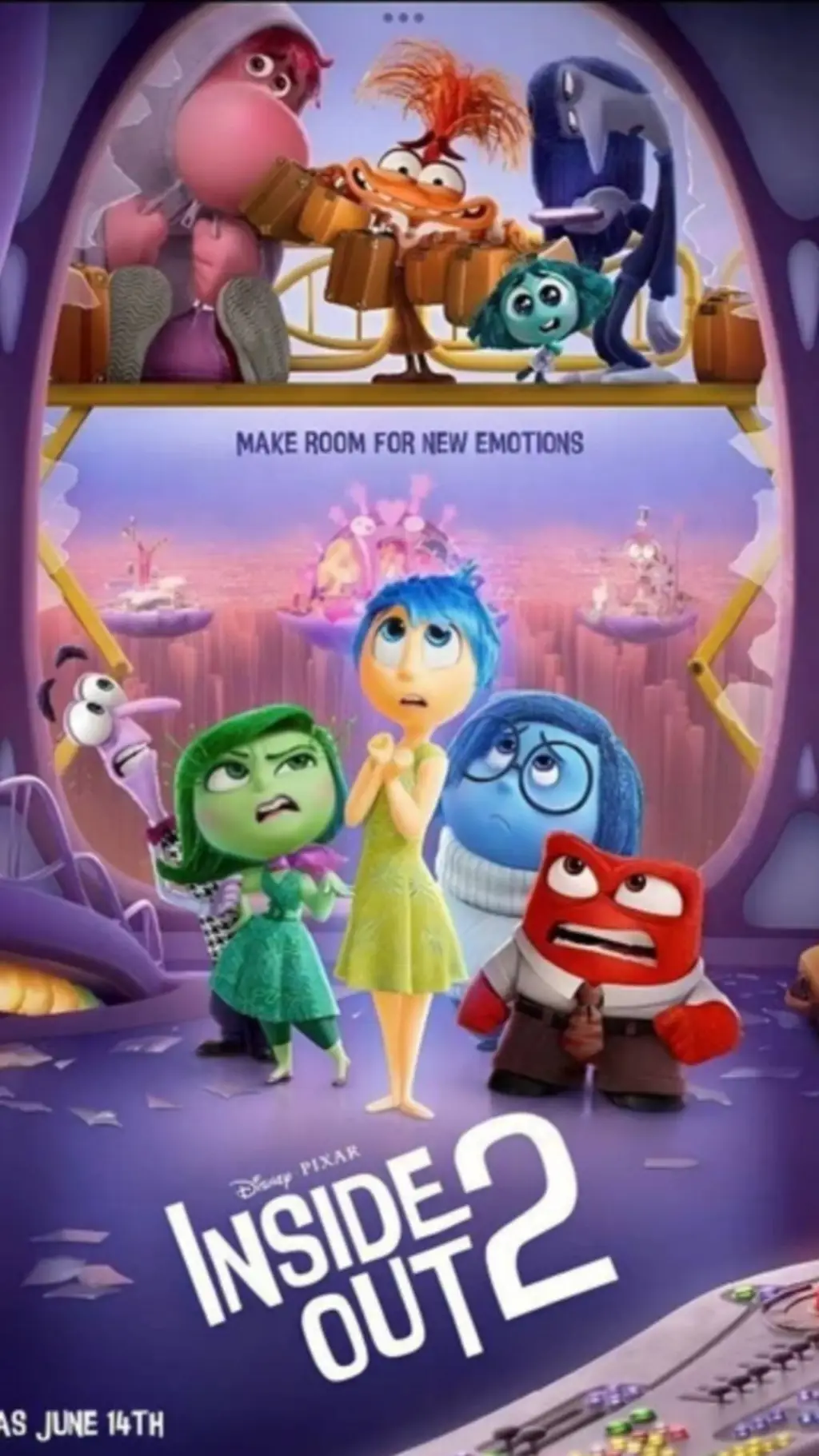 ai character: Inside out 2 background