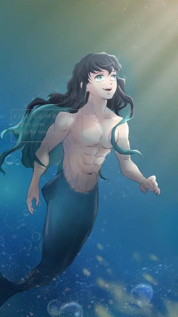 ai character: triton Muichiro  background