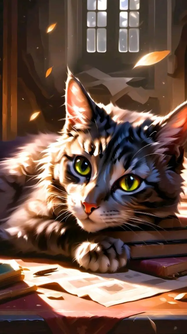 ai character: kitty cat background