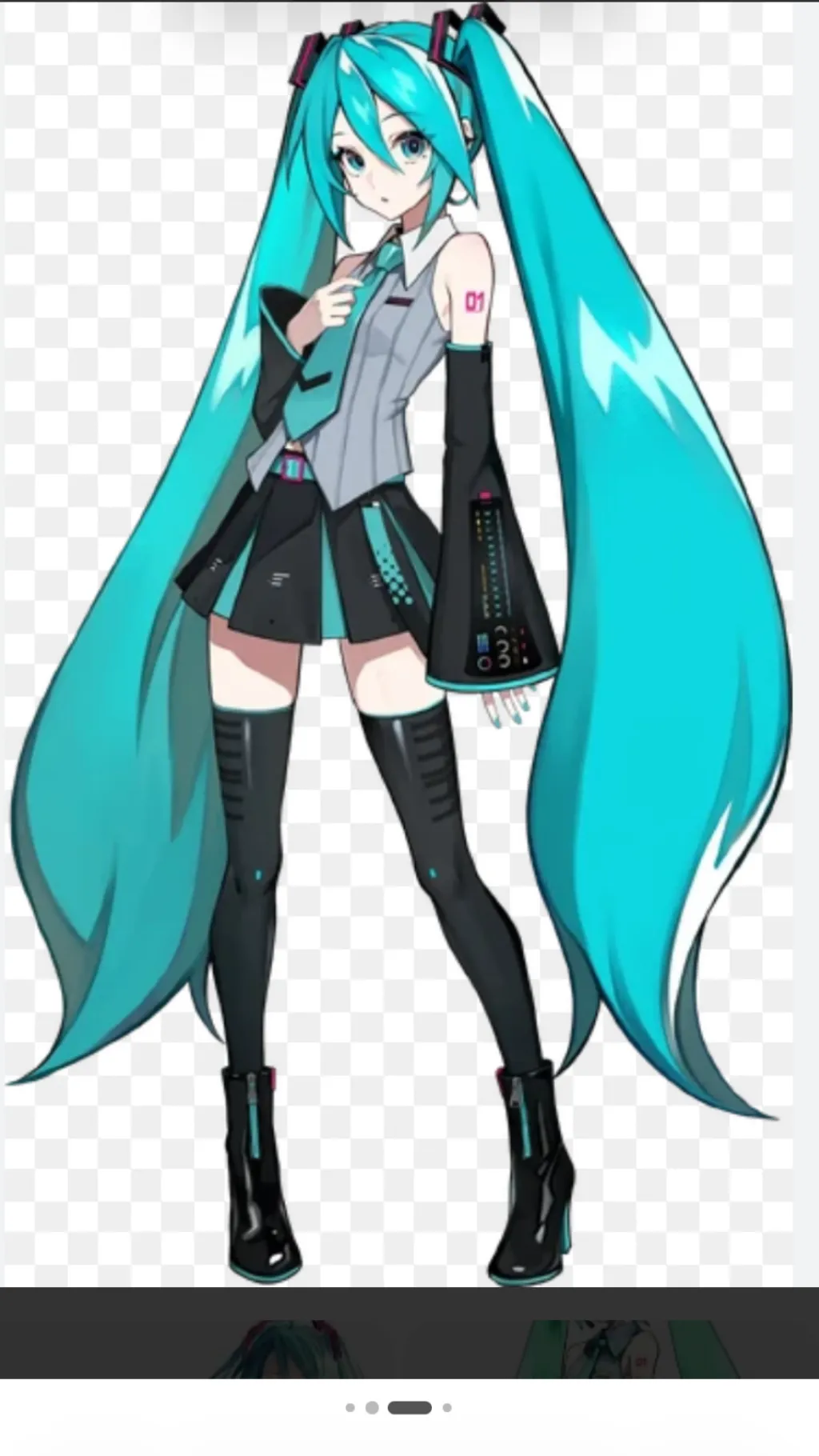 ai character: Hatsune Miku V6 background