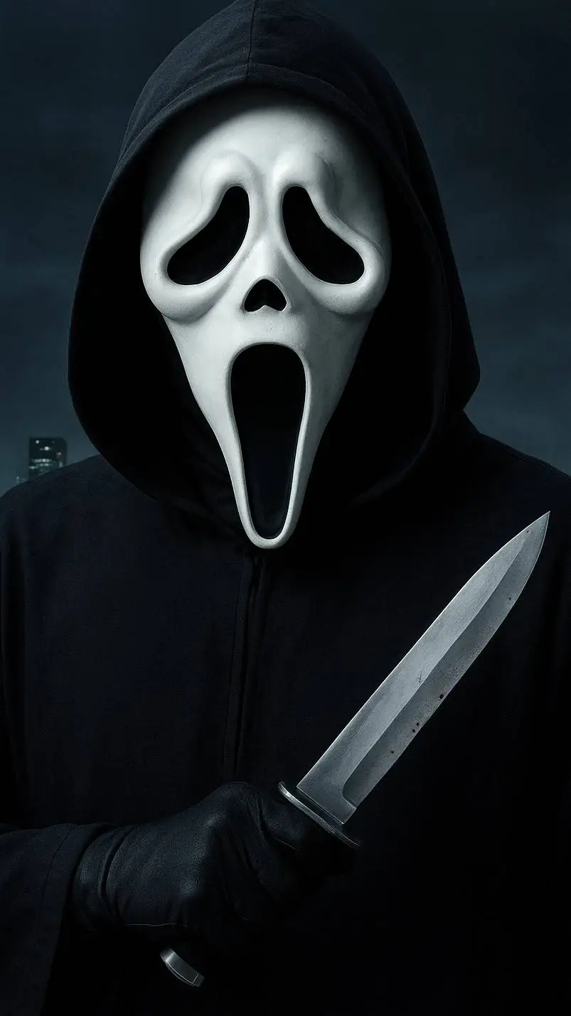 ai character: Ghost Face background