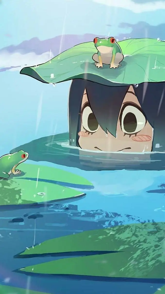 ai character: Tsuyu Asui🐸 background