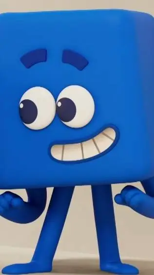 ai character: Blue  background