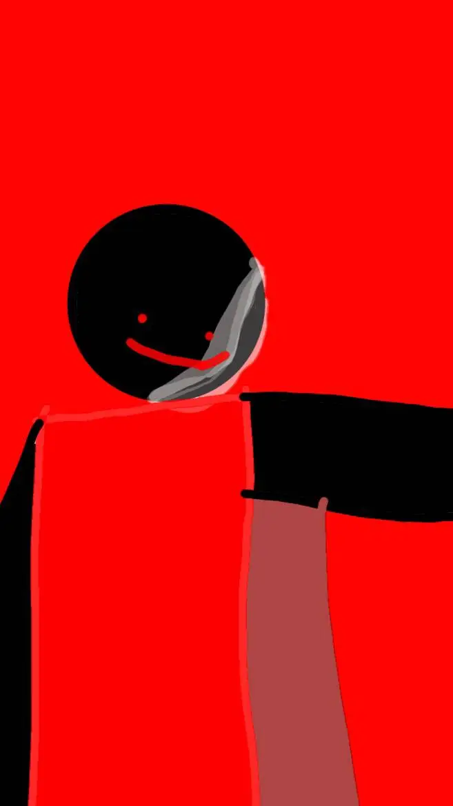 ai character: blakcy red background
